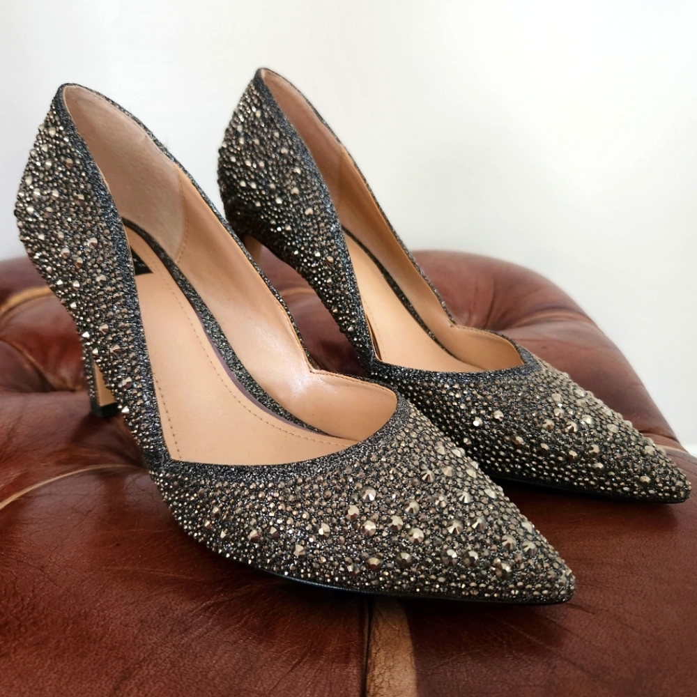 WHBM Bedazzled Glitter Heels